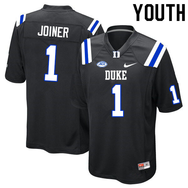 Youth #1 Darius Joiner Duke Blue Devils College Football Jerseys Sale-Black - Click Image to Close